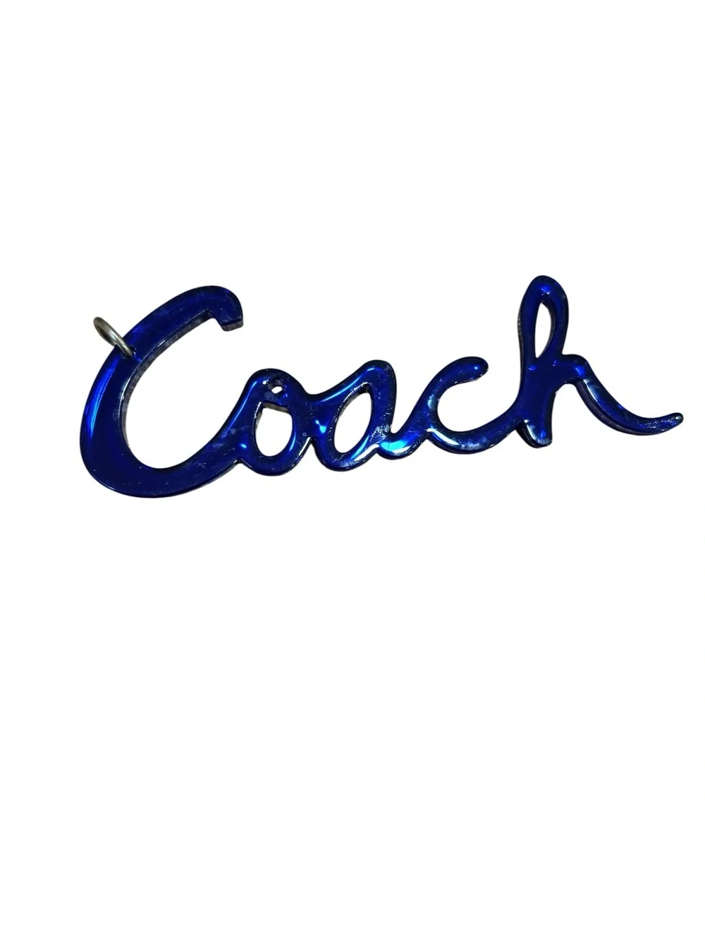 Coach hang tag WINNERS CHOICE Red patent leather, clear flower, resin script - Picture 5 of 6